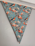Bluebird and Blossom fabric bunting