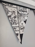 Halloween bunting, fabric decorations, approx 2.5 metres