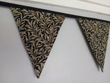 Black Willow Bough Fabric Bunting,  William Morris