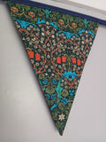 Blackthorn William Morris fabric bunting