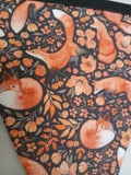Foxes fabric bunting, Autumnal home decor