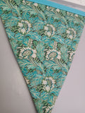 Anemone William Morris fabric bunting