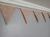 Larkspur fabric bunting, William Morris design