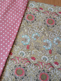William Morris Corncockle with Dusky pink spotty