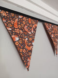 Foxes fabric bunting, Autumnal home decor