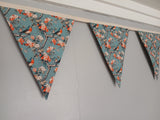 Bluebird and Blossom fabric bunting