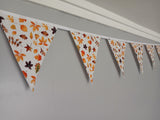 Autumn leaves fabric bunting