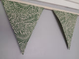 Larkspur fabric bunting by William Morris