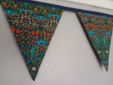 Blackthorn William Morris fabric bunting