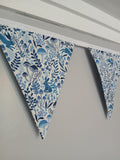 Rabbits and mushrooms fabric bunting