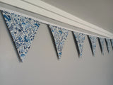 Rabbits and mushrooms fabric bunting