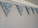 Rabbits and mushrooms fabric bunting