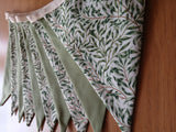 Willow Bough and Green fabric bunting