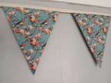 Bluebird and Blossom fabric bunting