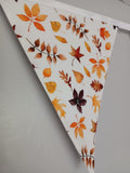 Autumn leaves fabric bunting
