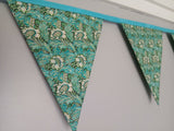 Anemone William Morris fabric bunting