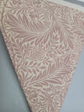 Larkspur fabric bunting, William Morris design