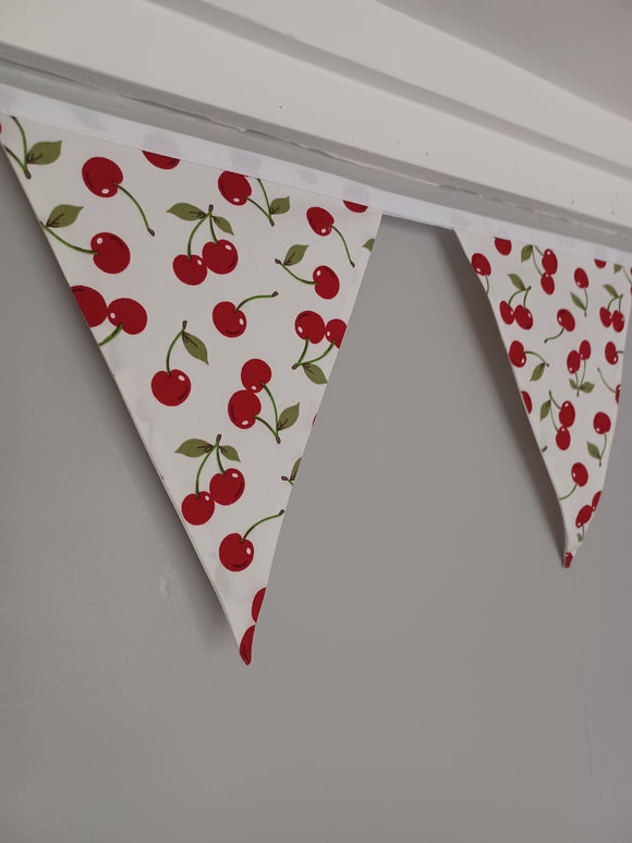 Cherry fabric bunting