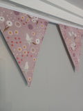 Fairy fabric bunting with dandelion clocks