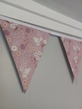 Fairy fabric bunting with dandelion clocks