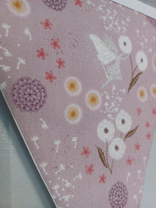 Fairy fabric bunting with dandelion clocks