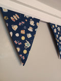 Afternoon tea bunting, Royal theme fabric, Coronation party bunting