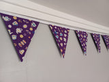 Afternoon tea bunting, Royal theme fabric, Coronation party bunting