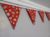 Afternoon tea bunting, Royal theme fabric, Coronation party bunting