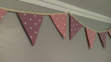 Lovely spotty fabric bunting, approx 3 metres