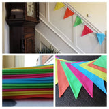 Vibrant coloured fabric bunting - #playroom #festival #citrus #sunburst