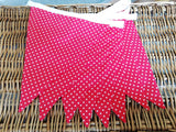 Spotty fabric bunting, choice of colours