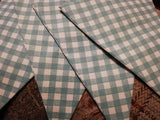 Pink checked fabric bunting- approx 2 metres.