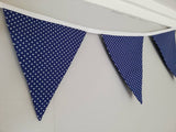 Spotty fabric bunting, choice of colours