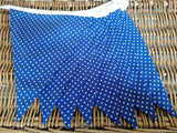 Spotty fabric bunting, choice of colours
