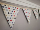 Stars bunting decoration, approx 3 metres