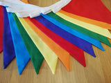 Colourful Orange fabric bunting - 2 or 3 metres - homemade polycotton flags in your choice of colour