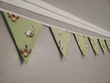 Gorgeous duck bunting ! Mint green, blush pink, sky blue or blue/grey fabric. #ducks