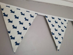 Dogs fabric bunting - approx 2.5 metres #westies #scottiedog