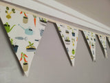 Garden theme fabric bunting