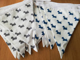 Dogs fabric bunting - approx 2.5 metres #westies #scottiedog
