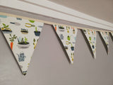Garden theme fabric bunting