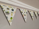 Garden theme fabric bunting