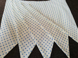 Spotty bunting, ivory with pink, blue or green spots