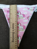Unicorn fabric bunting, pink background, approx 2.5 metres