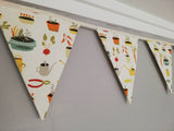 Garden theme fabric bunting