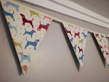 Dogs fabric bunting - approx 2.5 metres