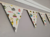 Garden theme fabric bunting