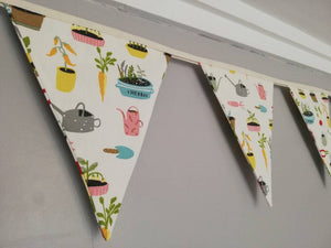Garden theme fabric bunting