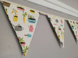 Garden theme fabric bunting
