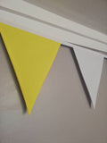 Non binary flag theme fabric bunting - yellow, white, purple and black